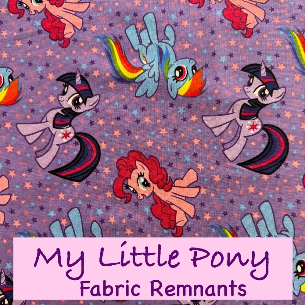 My Little Pony 2014 Home Decor Fabric Remnants (2 pieces)